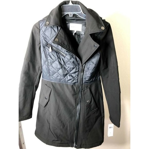 BCBGeneration Women's Assymetrical Zip Soft Shell